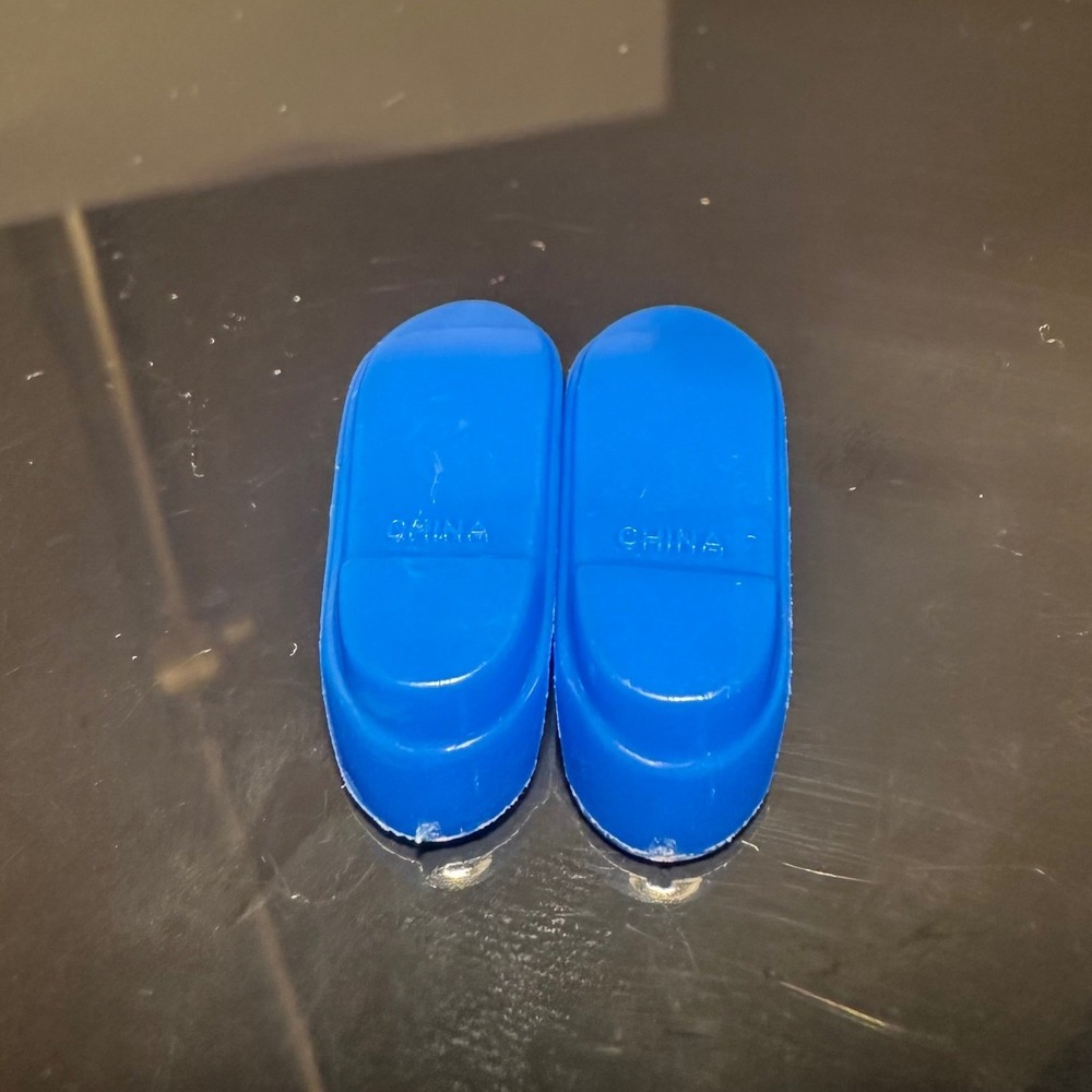 Vintage Battel Barbie Skipper Flat Fashion Doll Shoes Blue‎ - Picture 4 of 5